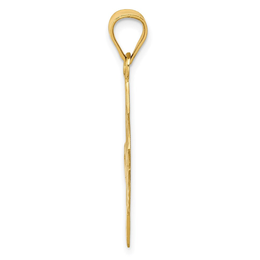 14K Gelbgold Mittelgroßer Keltischer Ewigkeitsknoten-Charm