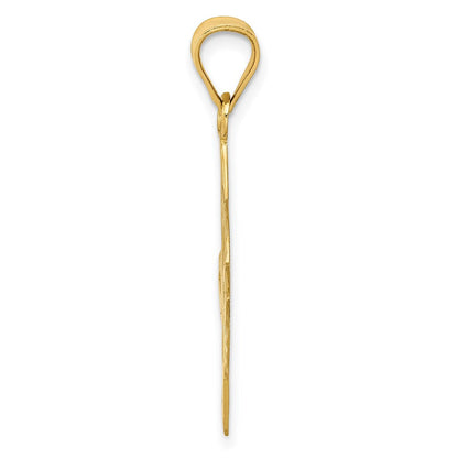 14K Gelbgold Mittelgroßer Keltischer Ewigkeitsknoten-Charm