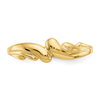 14K Gelbgold Poliert Wirbel-Dome-Ring