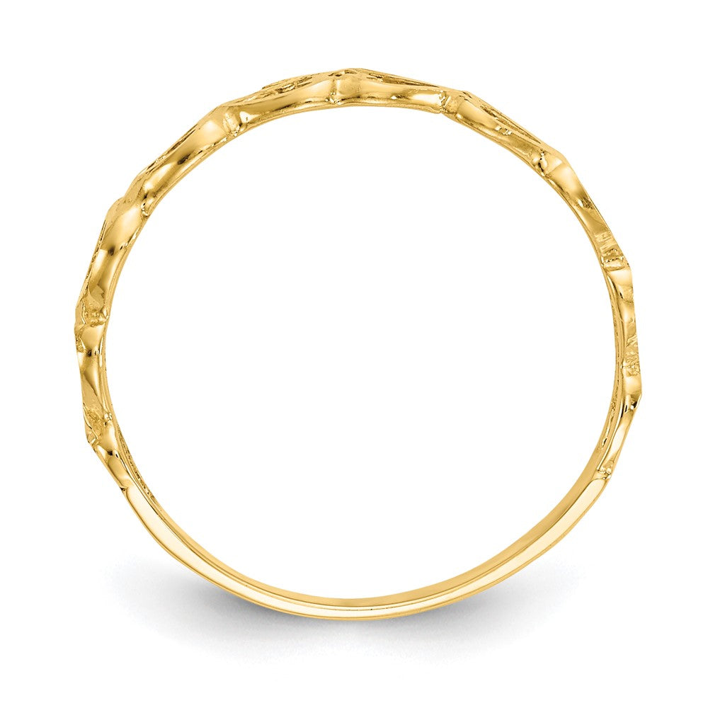14K Gelbgold Herz-Ring