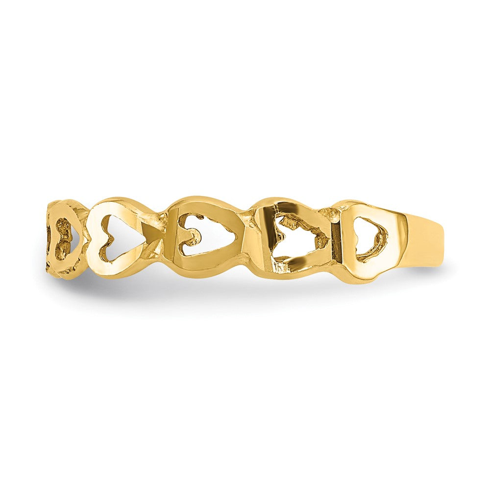 14K Gelbgold Herz-Ring