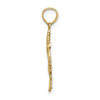 14K Gelbgold Poliert Santa Charm