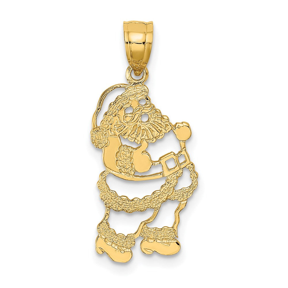 14K Gelbgold Poliert Santa Charm