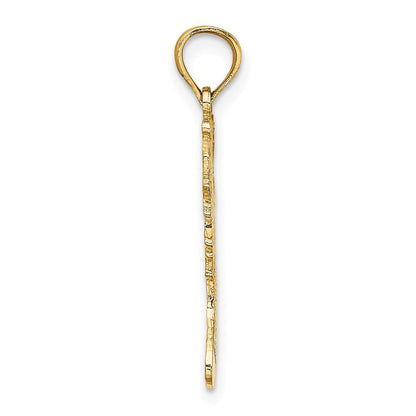 14K Gelbgold Poliert Weihnachten Stocking Charm