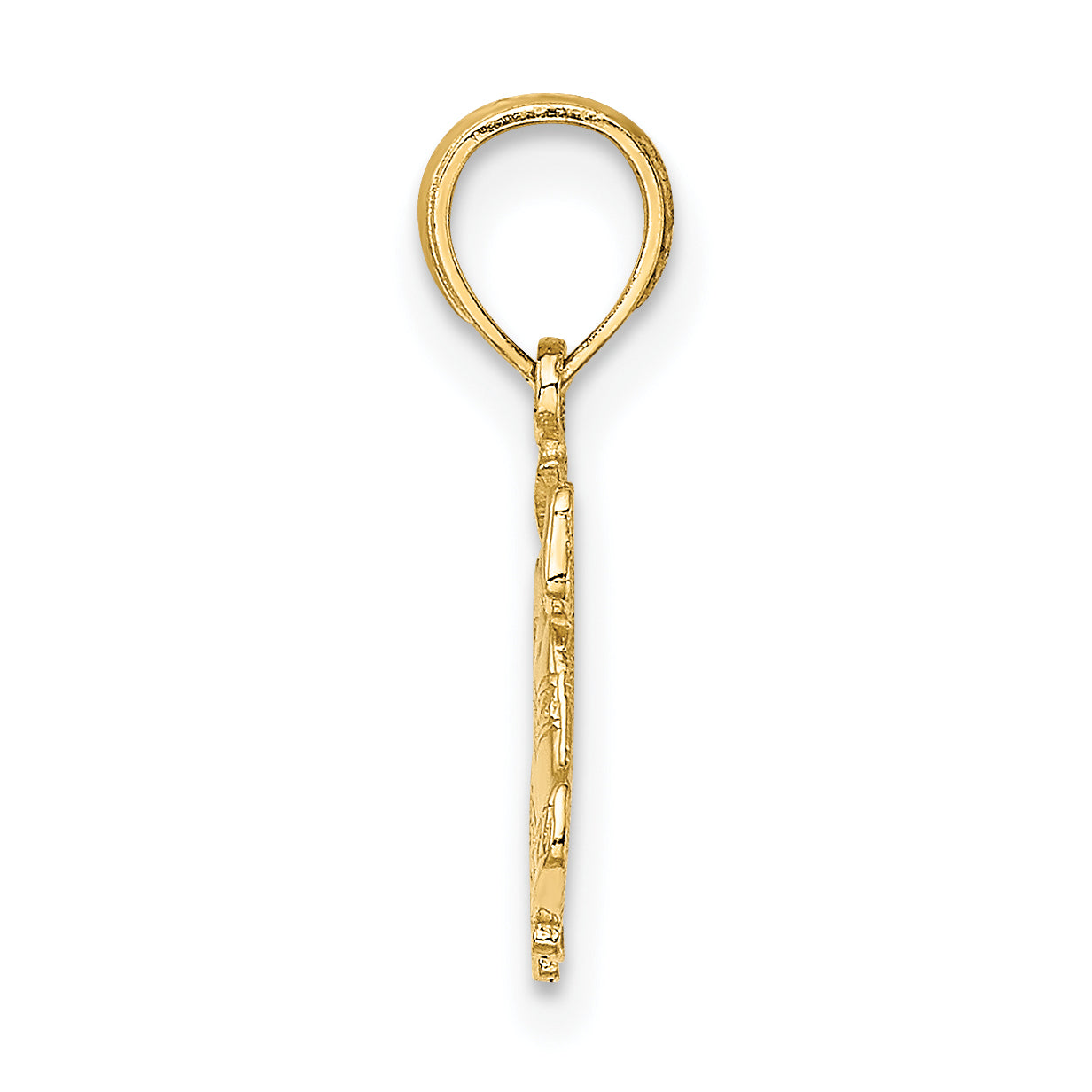 14K Gelbgold Poliert Weihnachten Bells Charm