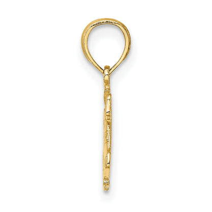 14K Gelbgold Poliert Weihnachten Bells Charm