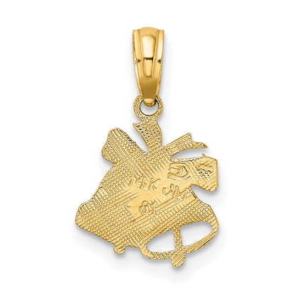 14K Gelbgold Poliert Weihnachten Bells Charm