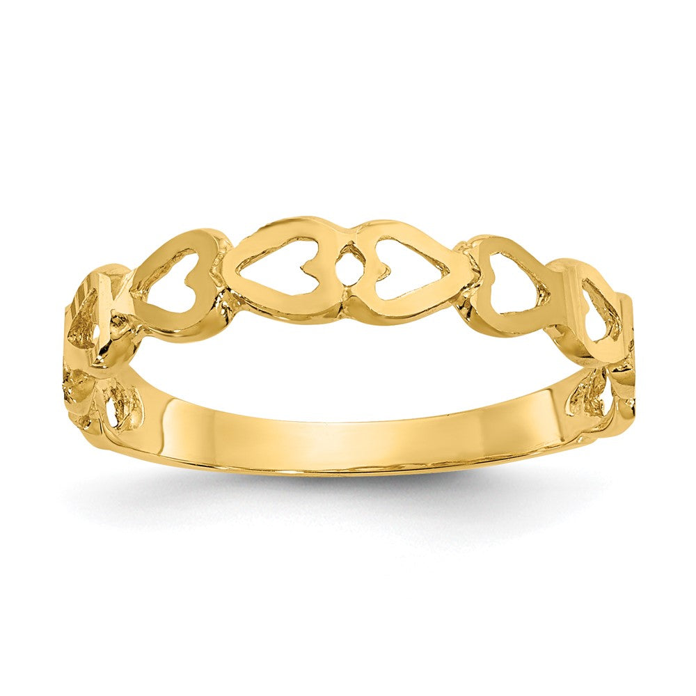 14K Gelbgold Herz-Ring