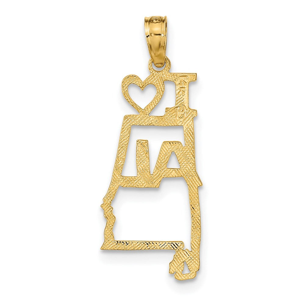 14K Gelbgold Massiv Alabama State Anhänger