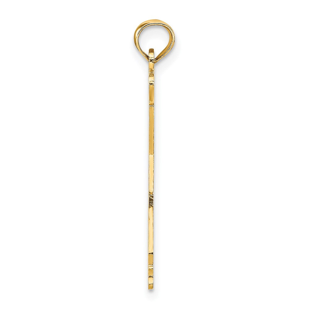 14K Gelbgold Massiv California State Anhänger