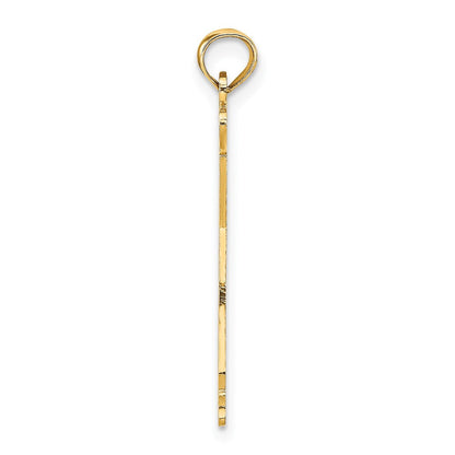 14K Gelbgold Massiv California State Anhänger