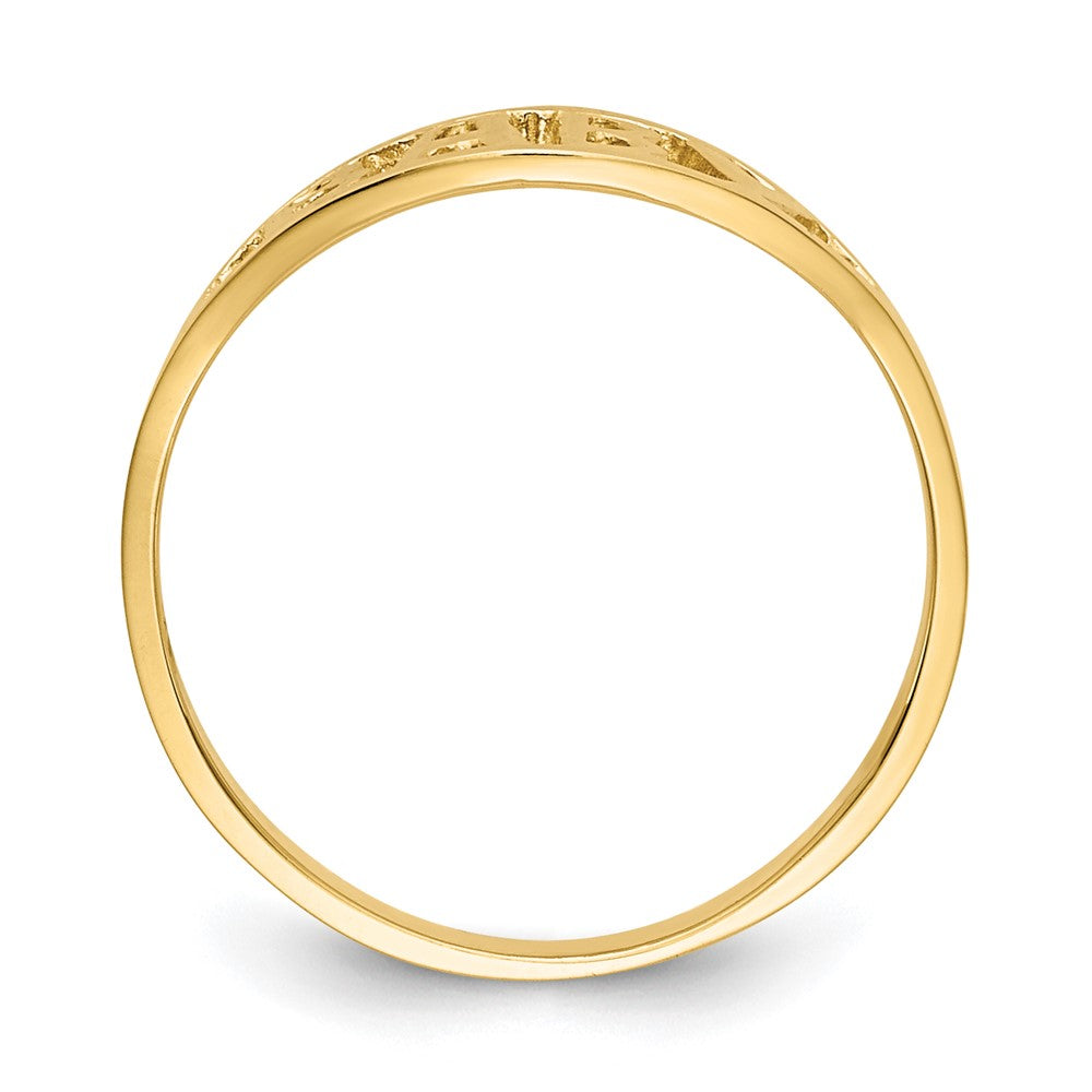14K Gelbgold Poliert Baby Ring