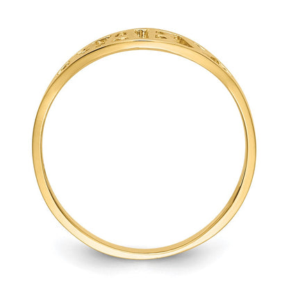 14K Gelbgold Poliert Baby Ring