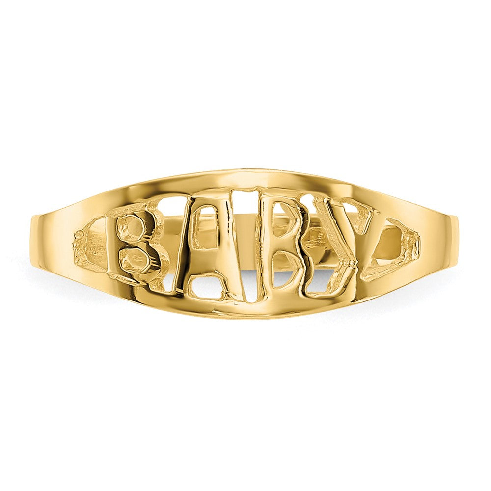 14K Gelbgold Poliert Baby Ring