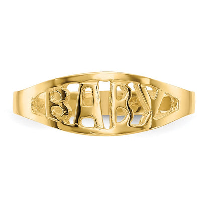 14K Gelbgold Poliert Baby Ring