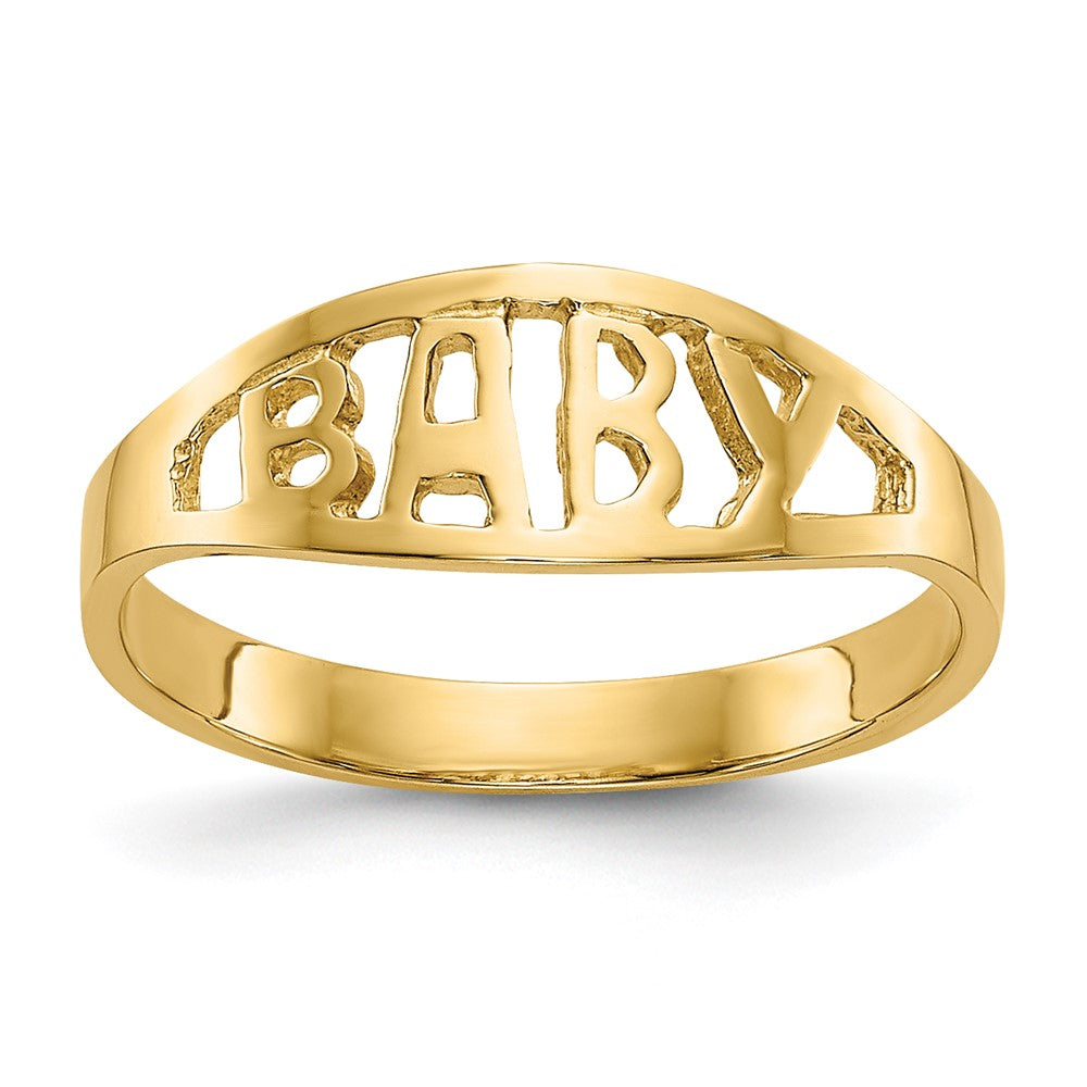 14K Gelbgold Poliert Baby Ring