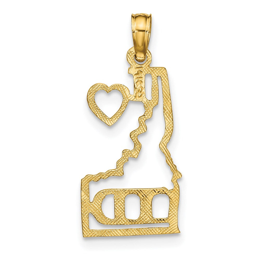 14K Gelbgold Massiv Idaho State Anhänger