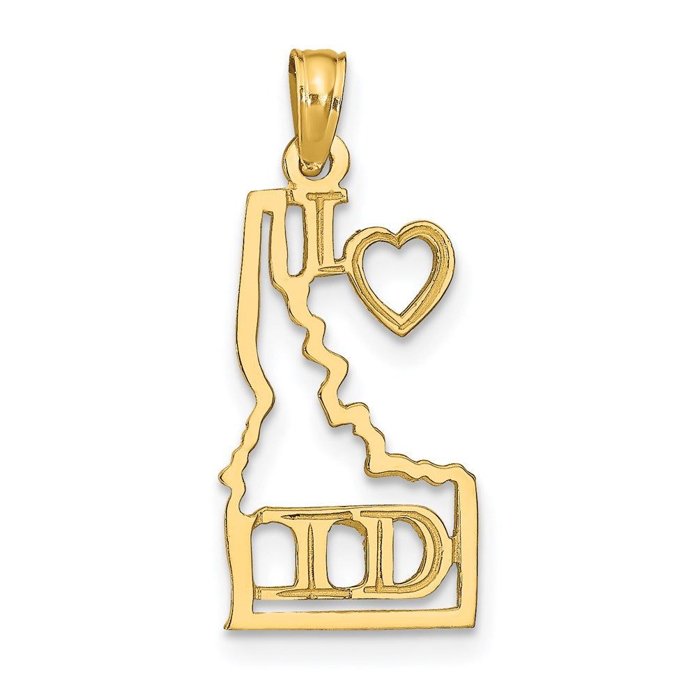 14K Gelbgold Massiv Idaho State Anhänger