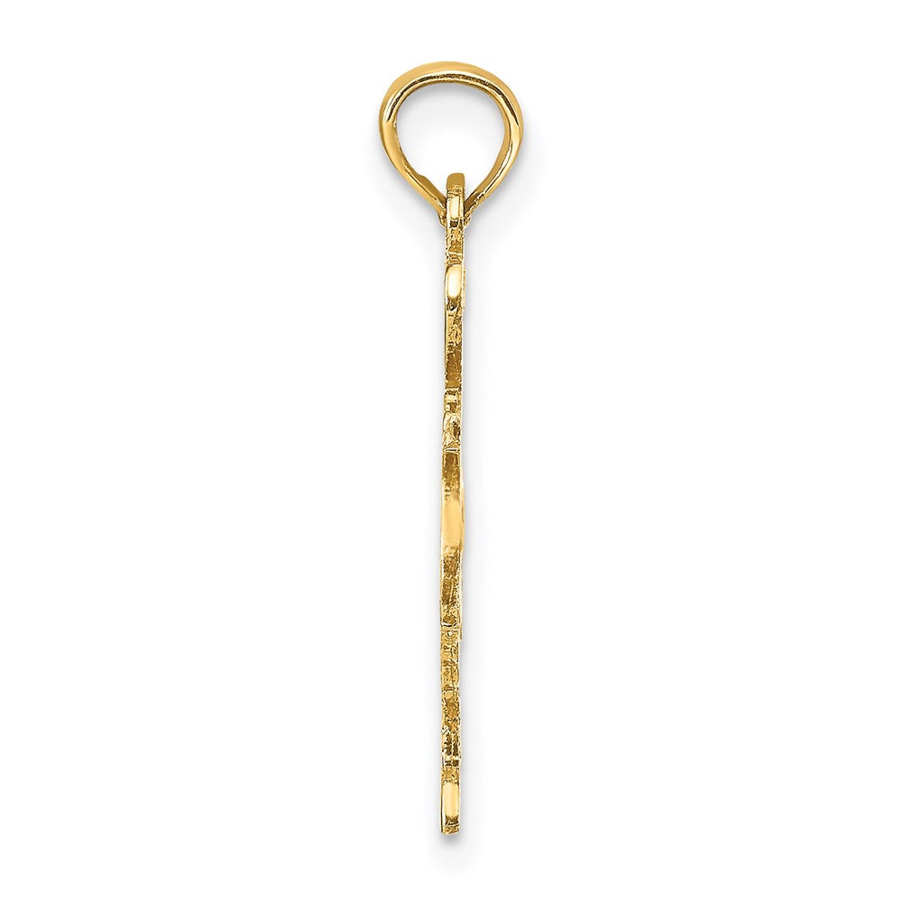 14K Gelbgold Massiv Texas State Anhänger