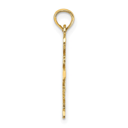 14K Gelbgold Massiv Texas State Anhänger