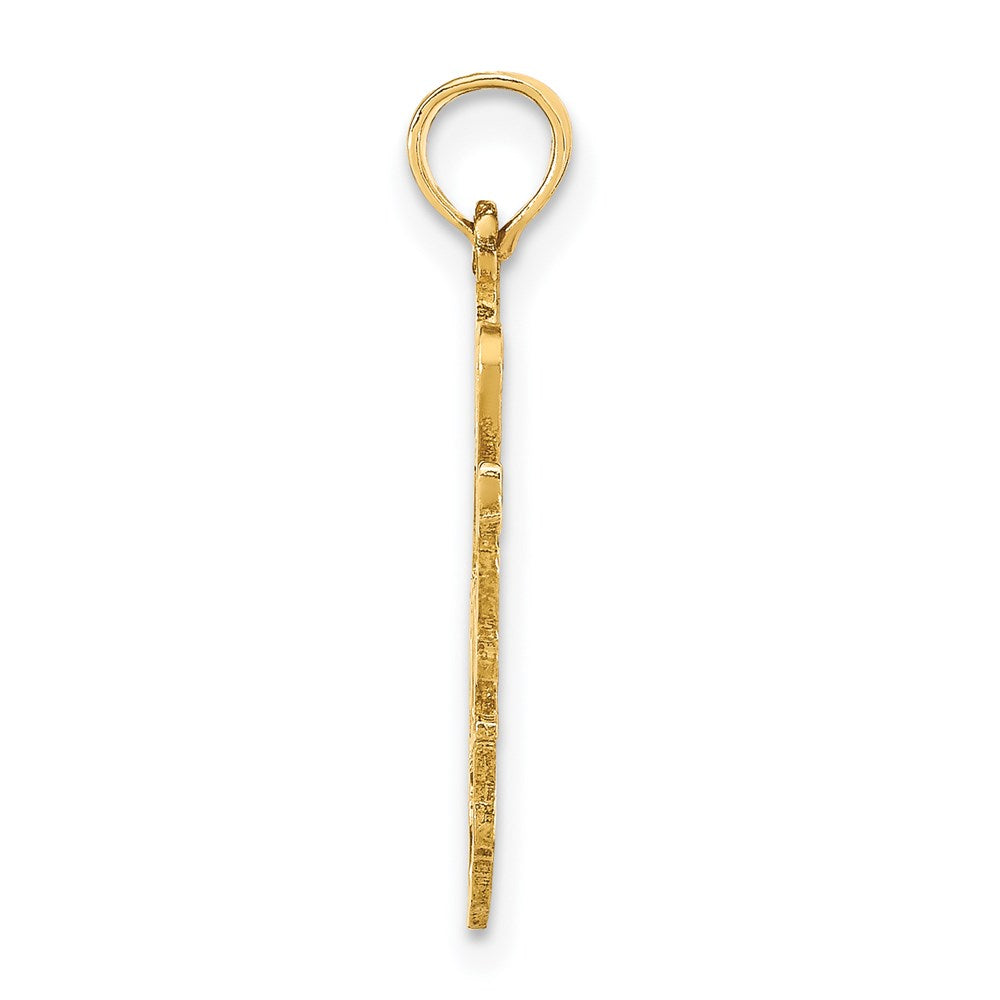 14K Gelbgold Massiv West Virginia State Anhänger