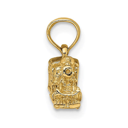 14K Gelbgold 3-D Miniatur-Zug-Charm
