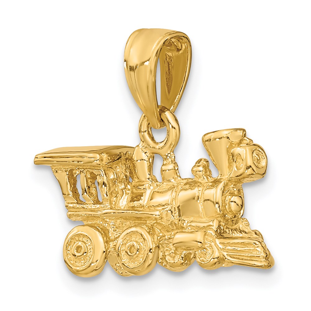 14K Gelbgold 3-d Miniature Zug Charm
