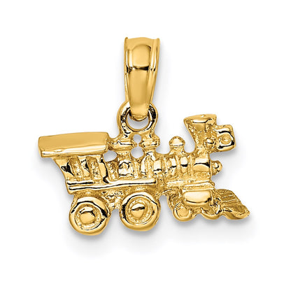 14K Gelbgold 3-d Miniature Zug Charm