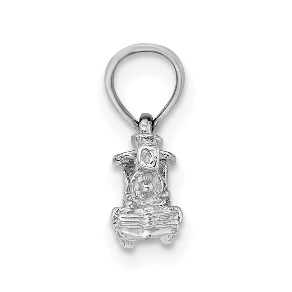 14K Weißgold 3-d Miniature Zug Charm