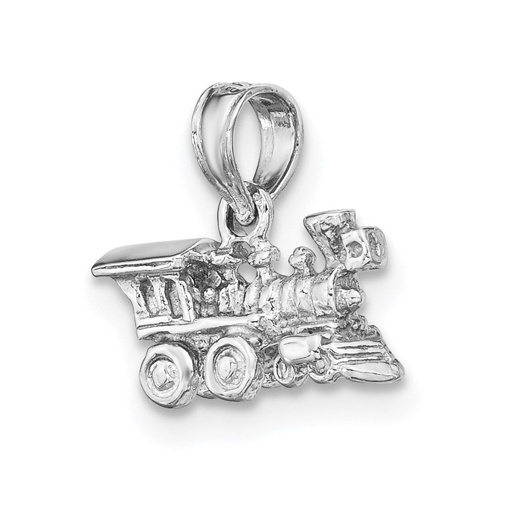 14K Weißgold 3-d Miniature Zug Charm