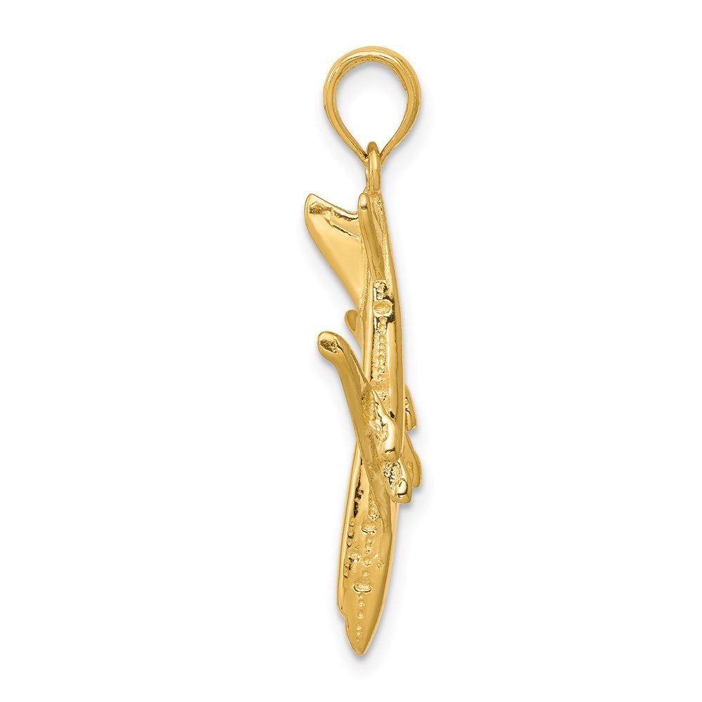 14K Gelbgold 3-D Jet-Anhänger