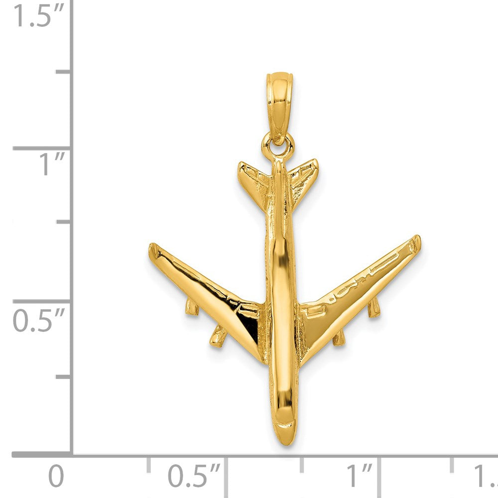 14K Gelbgold 3-D Jet-Anhänger