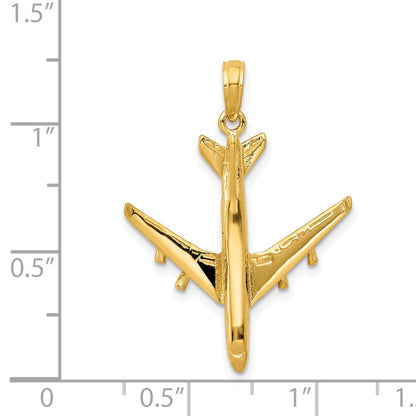 14K Gelbgold 3-D Jet-Anhänger