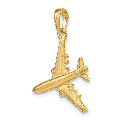 14K Gelbgold 3-D Jet-Anhänger