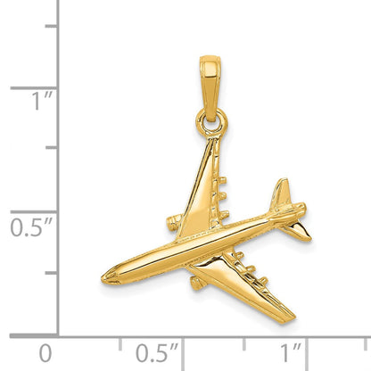 14K Gelbgold 3-D Jet-Anhänger