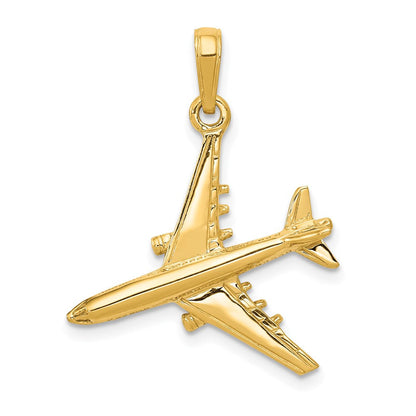 14K Gelbgold 3-D Jet-Anhänger