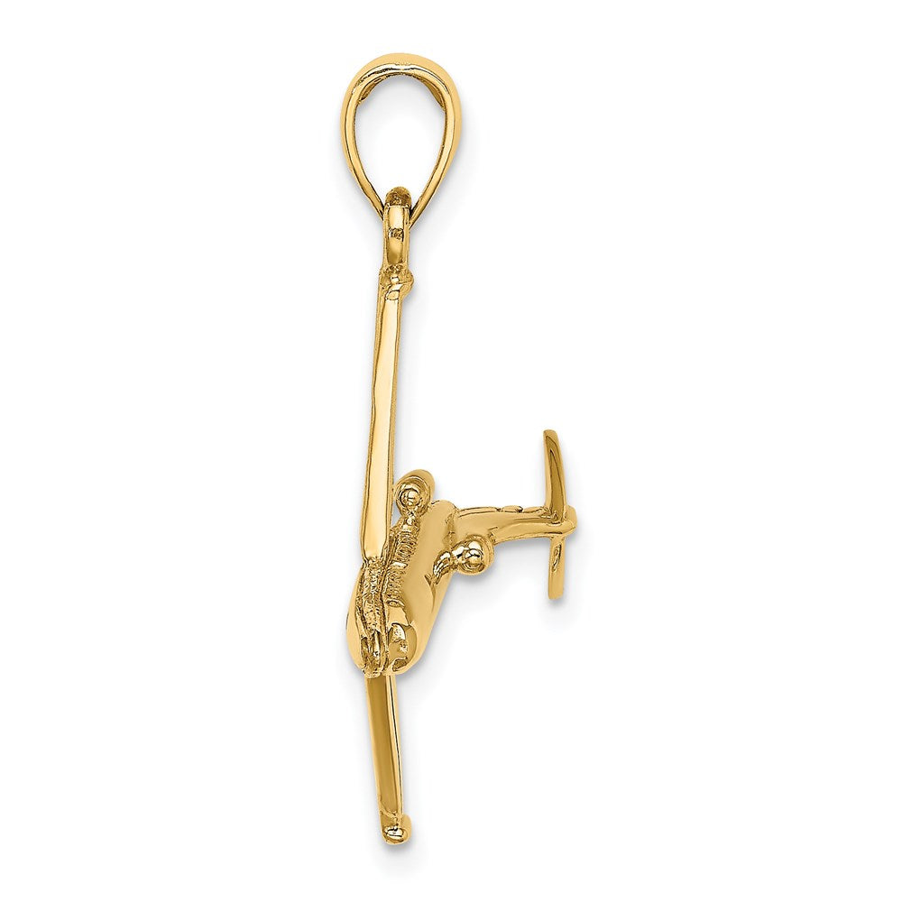 14K Gelbgold 3-D Jett-Charm