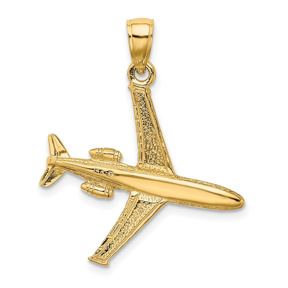 14K Gelbgold 3-D Jett-Charm