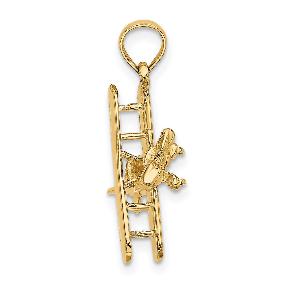 14K Gelbgold 3D-Doppeldecker-Charm