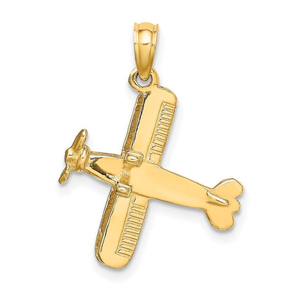 14K Gelbgold 3D-Doppeldecker-Charm