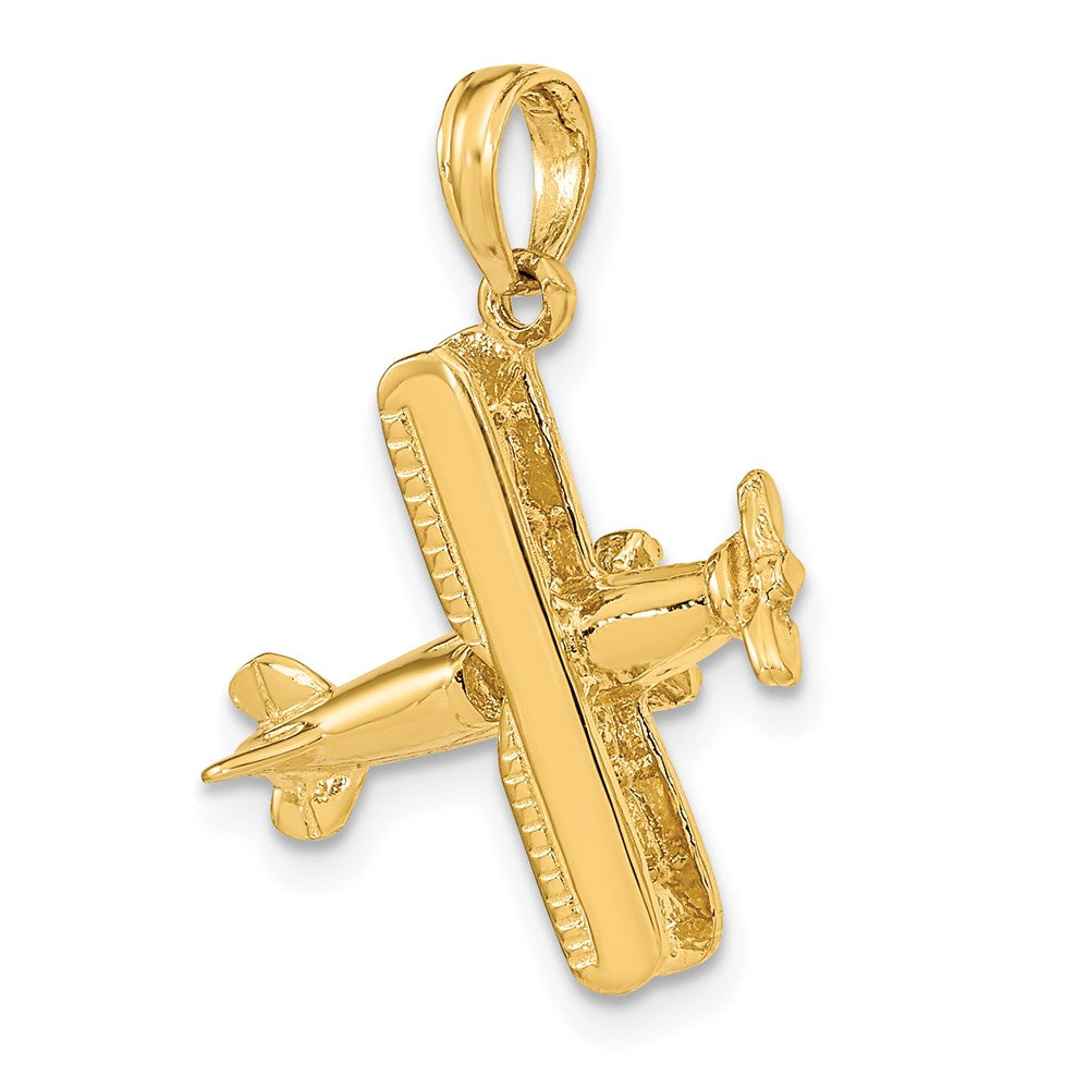 14K Gelbgold 3D-Doppeldecker-Charm