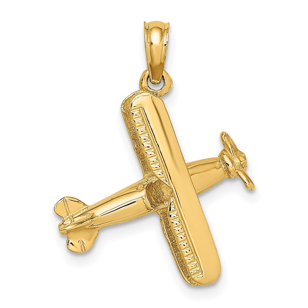 14K Gelbgold 3D-Doppeldecker-Charm
