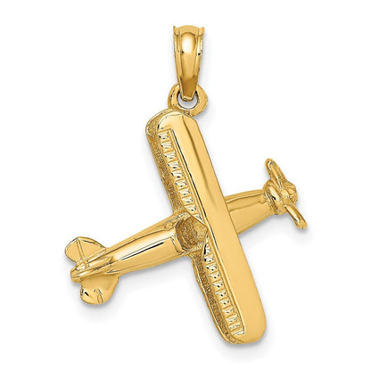 14K Gelbgold 3D-Doppeldecker-Charm