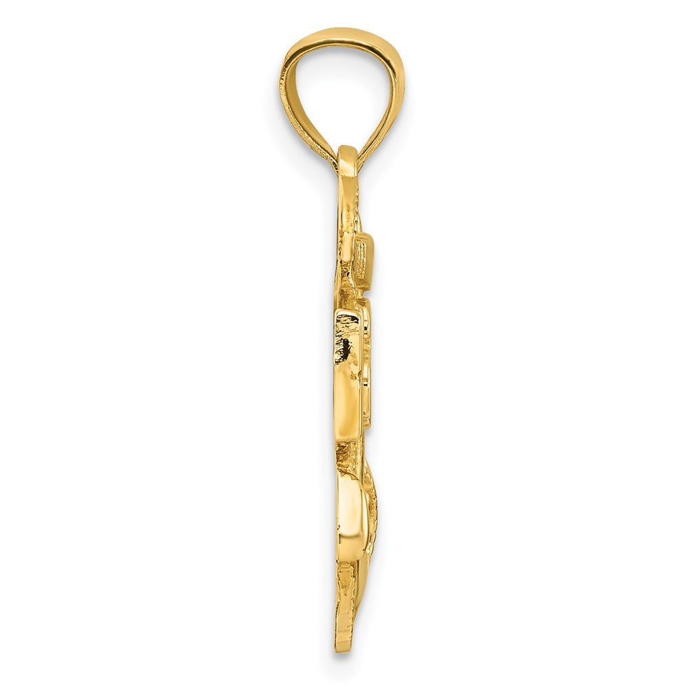 14K Gelbgold United States Navy USN Anker-Anhänger