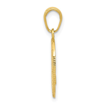 14K Gelbgold Police Officer Abzeichen Anhänger