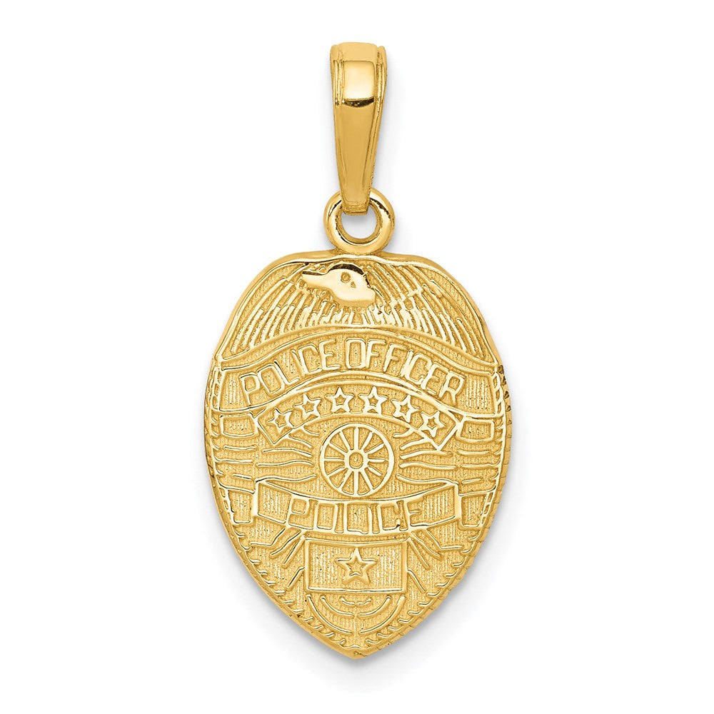 14K Gelbgold Police Officer Abzeichen Anhänger