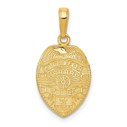 14K Gelbgold Police Officer Abzeichen Anhänger