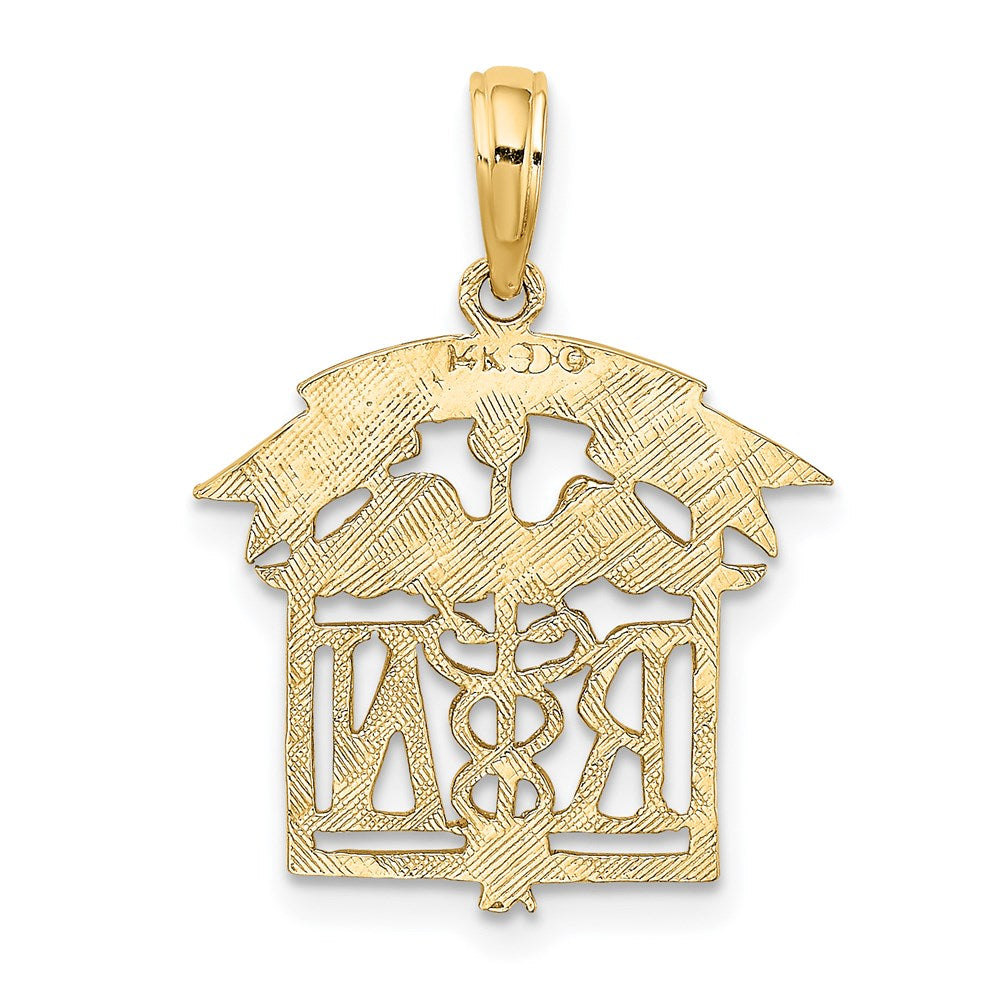 14K Gelbgold Registered Krankenschwester Charm