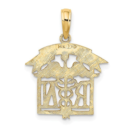 14K Gelbgold Registered Krankenschwester Charm