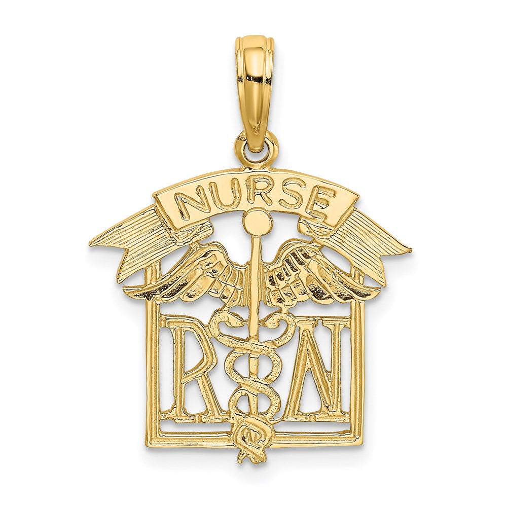 14K Gelbgold Registered Krankenschwester Charm